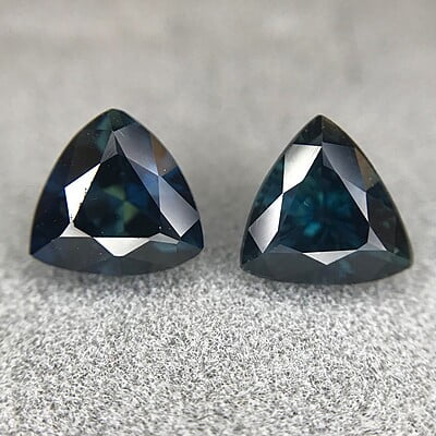 1.84tcw Trillion Brilliant Cut Sapphire Pair 1.84tcw Trillion Brilliant Cut Sapphire Pair