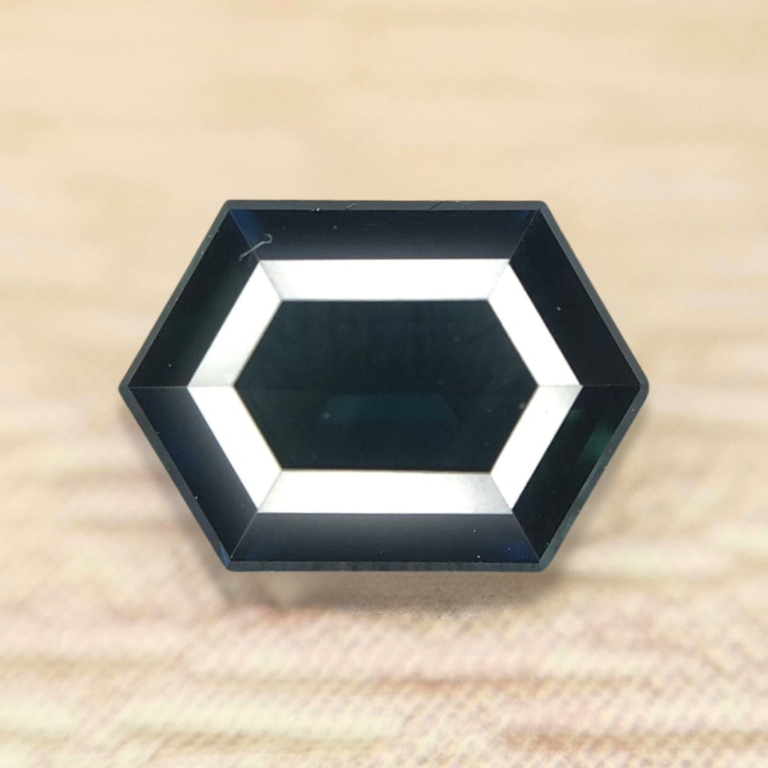 0.76ct Hexagon Step Cut Sapphire