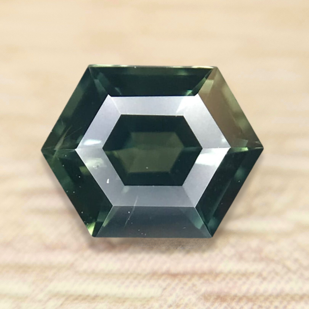 0.52ct Hexagon Step Cut Sapphire