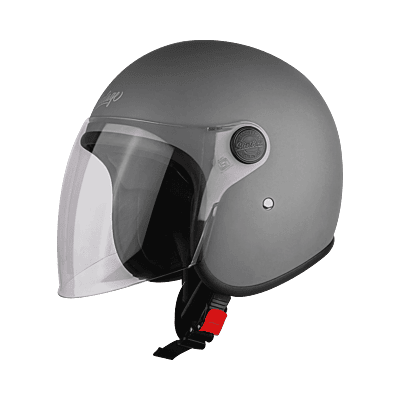 STEELBIRD SBH-56 VINTAGE GLOSSY SILVER C/V 600 MM (LONG VISOR)