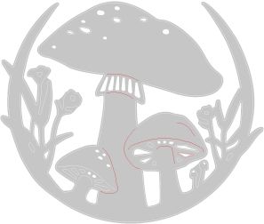 Fustella Thinlits Sizzix - Funghi Fustella Thinlits Sizzix - Funghi