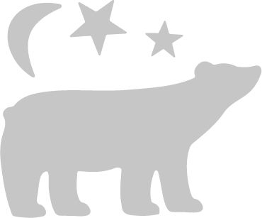 Fustelle per feltro Orso Polare con Luna e Stelle Fustelle per feltro Orso Polare con Luna e Stelle
