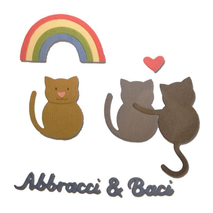 Fustella Thinlits - Gatti, Abbracci & Baci
