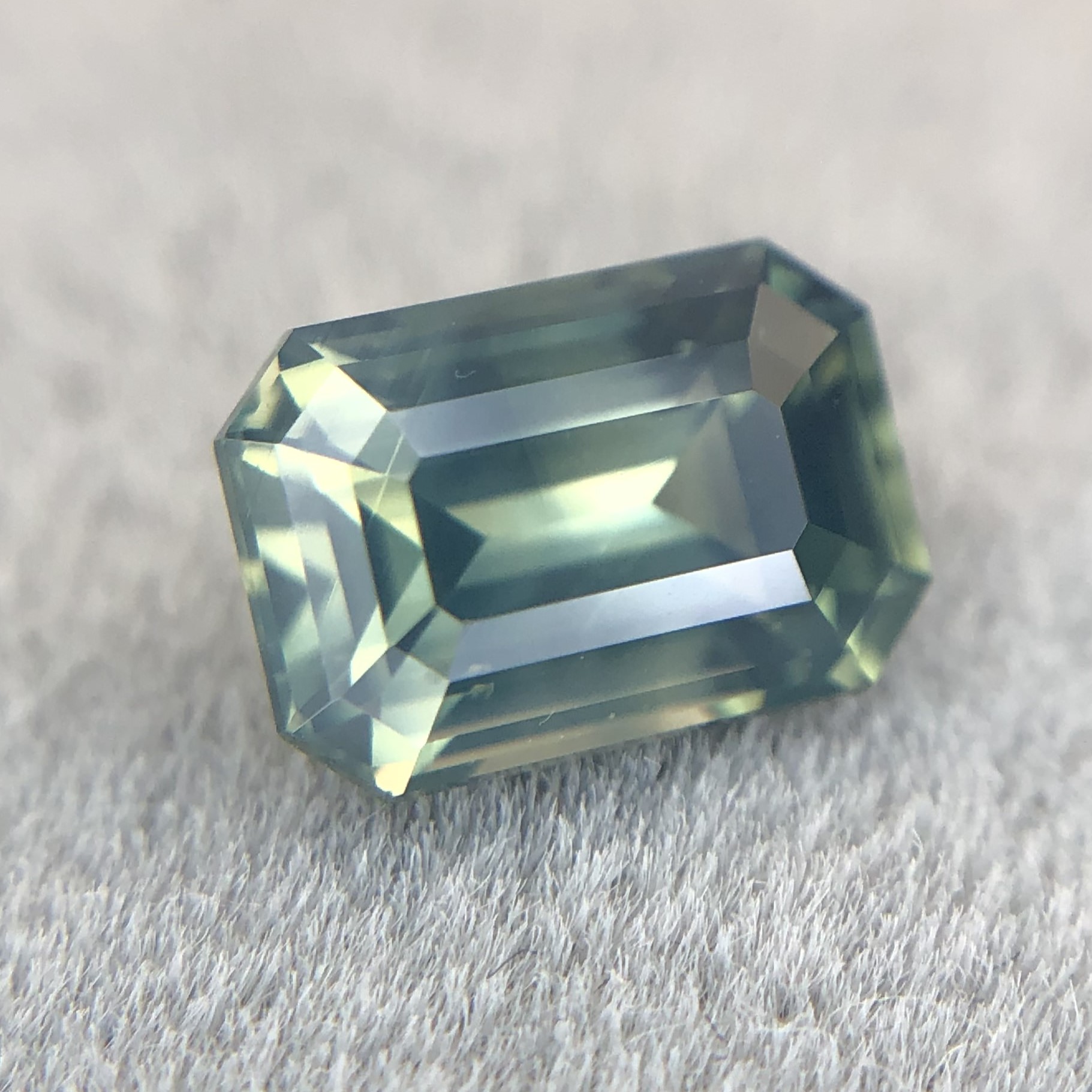 1.61ct Octagon Step Cut Sapphire