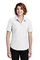 L659  CAMISA OXFORD DAMA MC PORT AUTHORITY SUPERPRO