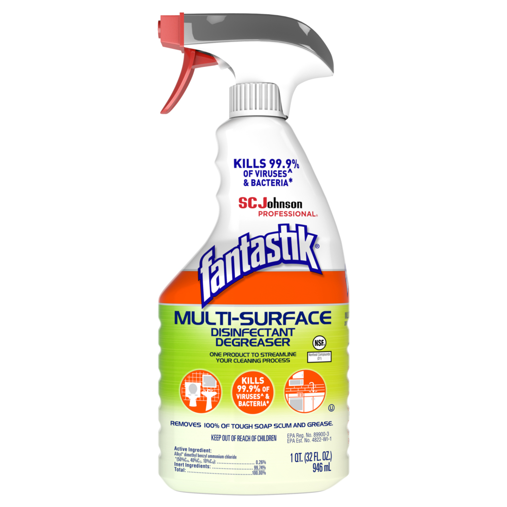 SC Johnson Professional Fantastik Multi-Surface Disinfect 32 oz. Trigger Spray 8 / cs