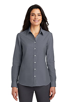 L658 CAMISA OXFORD DAMA ML PORT AUTHORITY SUPERPRO