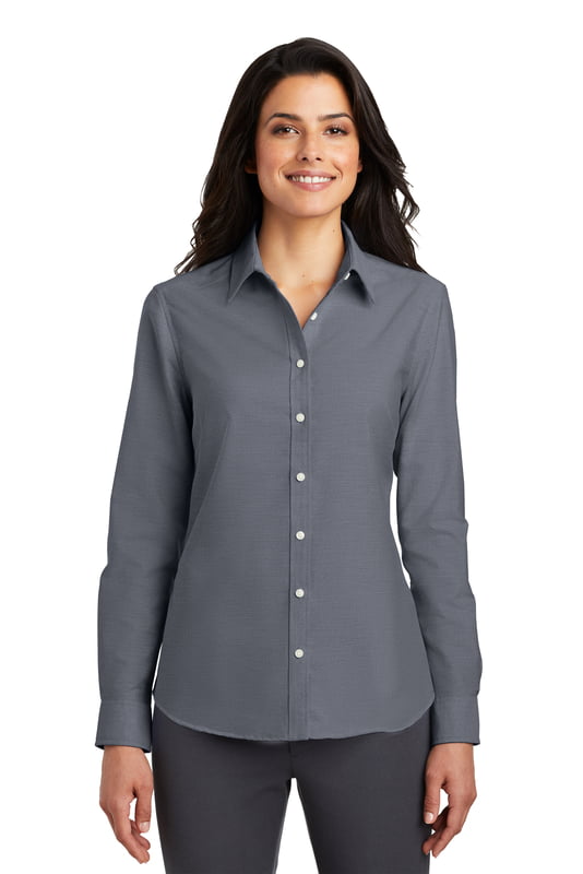 L658 CAMISA OXFORD DAMA ML PORT AUTHORITY SUPERPRO