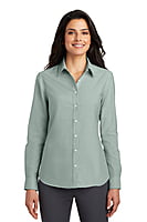 L658 CAMISA OXFORD DAMA ML PORT AUTHORITY SUPERPRO