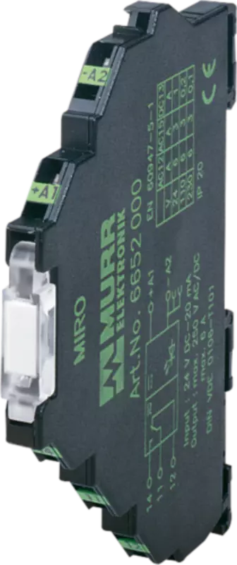 Murr, MIRO 6.2 24VDC-1U Output Relay, 6652000