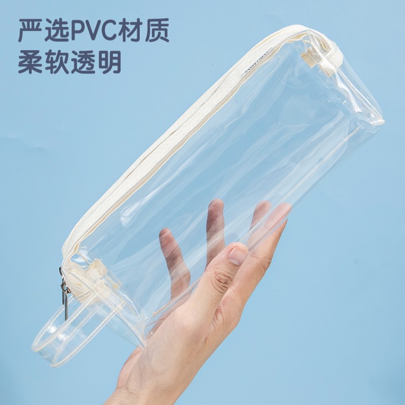 DELI 66600 PENCIL POUCH ZIPPED CLEAR