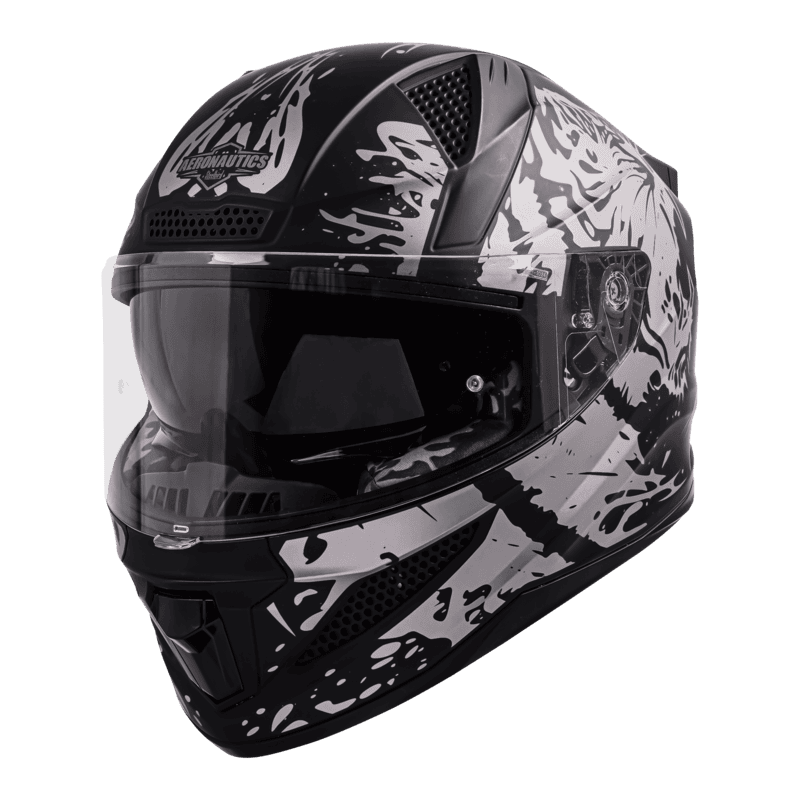 STEELBIRD SBH-25 ISS TIGER MATT BLACK/CHROME SILVER C/V 600 MM