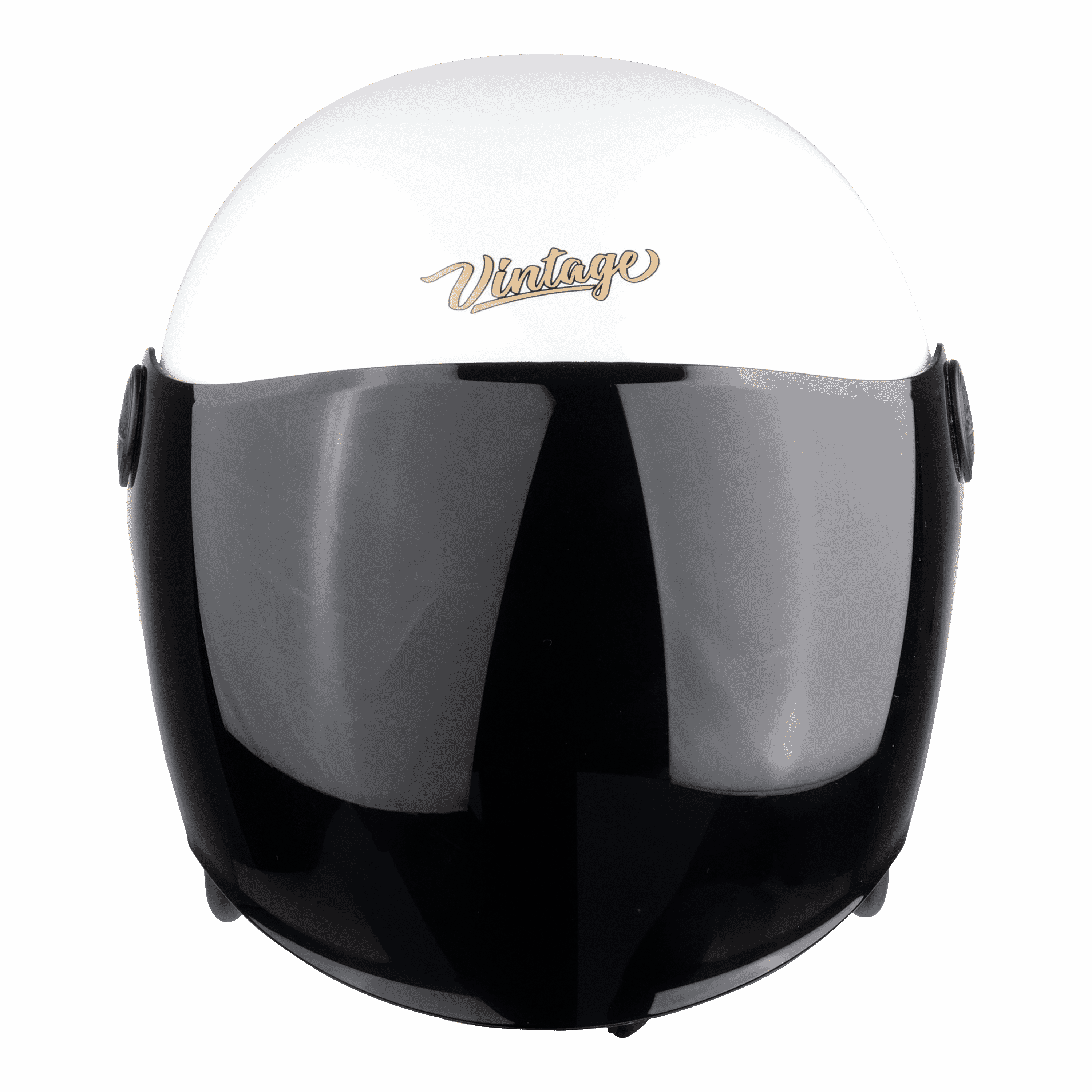 STEELBIRD SBH-56 VINTAGE S1 GLOSSY WHITE/GREY C/V 580 MM (LONG VISOR)