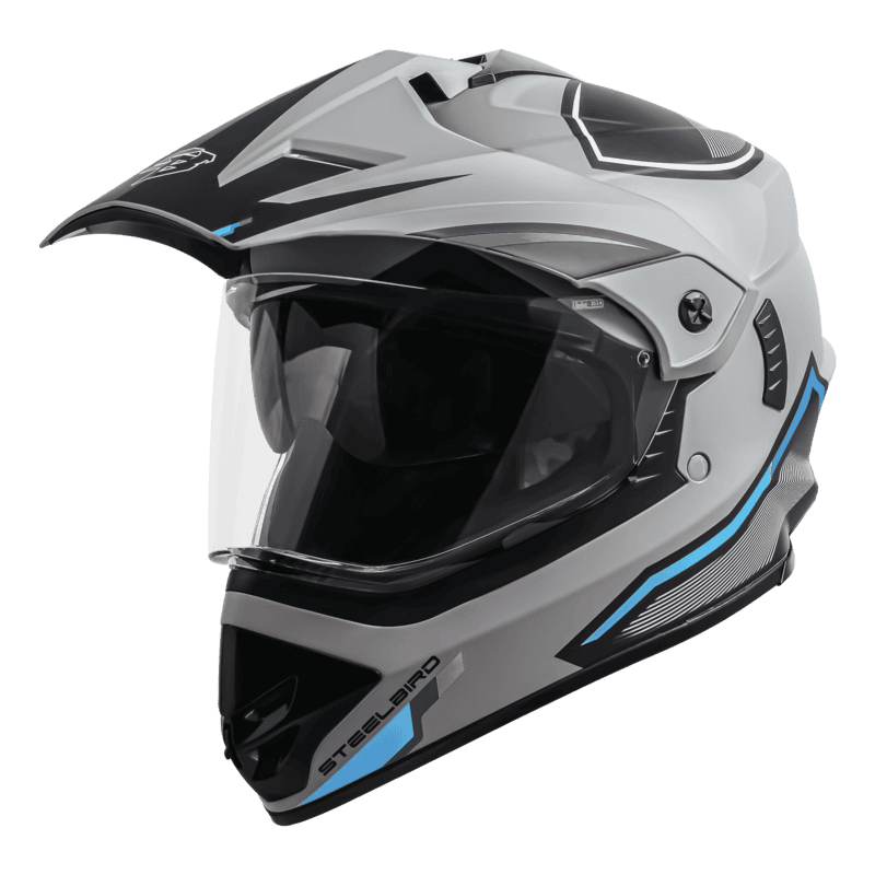 STEELBIRD SBH-13 ISS RACER MATT TITANIUM GREY/GREY C/V 600 MM