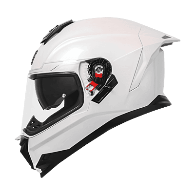 STEELBIRD SBH-57 ISS FIGHTER STEELBIRD PEARL CHROME C/V 580MM WITH EXTRA SMOKE VISOR
