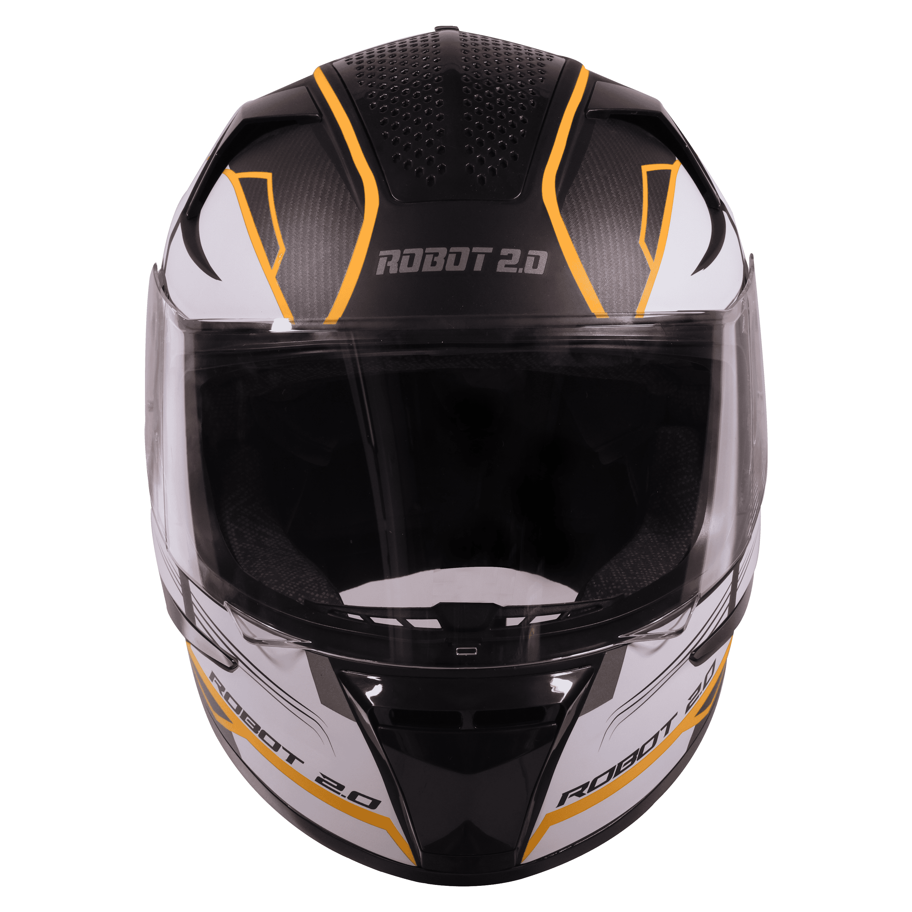 STEELBIRD SBH-35 DOT ROBOT 2.0 ADVENTURE GLOSSY BLACK/ORANGE C/V (XL) WITH EXTRA SILVER VISOR