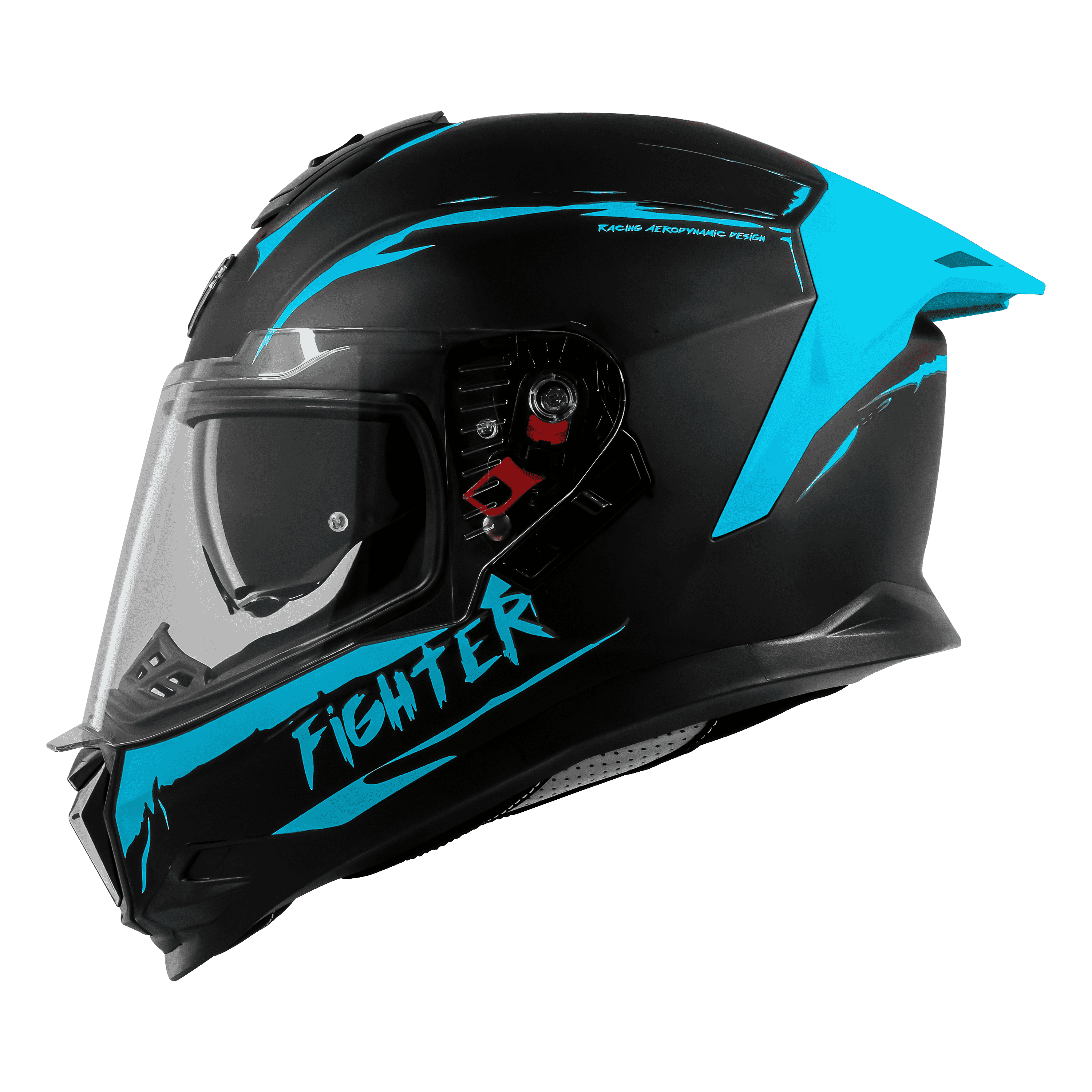 STEELBIRD SBH-57 ISS FIGHTER F2 GLOSSY BLACK/JAZZ BLUE C/V 620MM WITH EXTRA SMOKE VISOR+JAZZ BLUE SPOILER