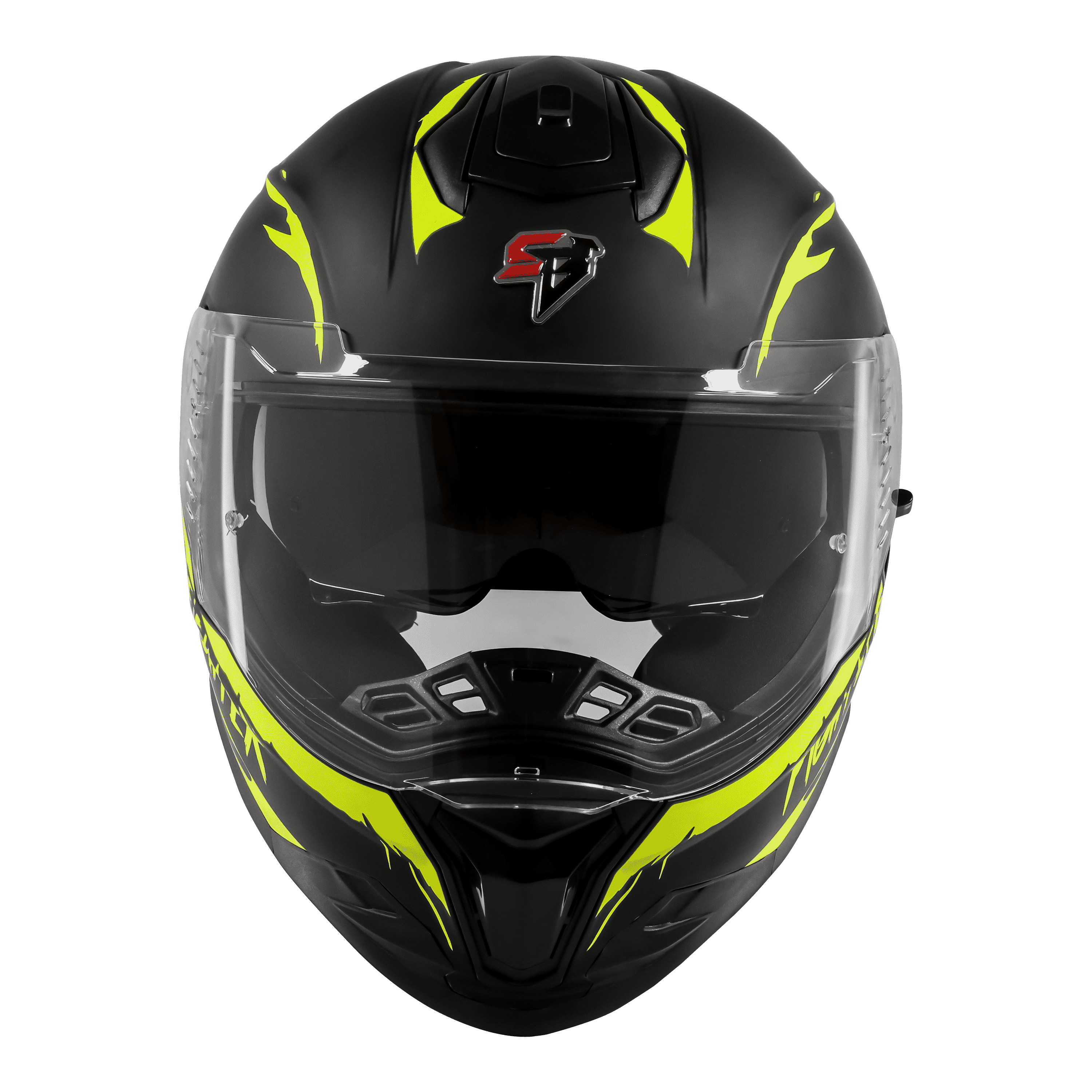 STEELBIRD SBH-57 ISS FIGHTER F2 MATT BLACK/NEON C/V 580MM WITH EXTRA SMOKE VISOR+NEON SPOILER STEELBIRD SBH-57 ISS FIGHTER F2 MATT BLACK/NEON C/V 580MM WITH EXTRA SMOKE VISOR+NEON SPOILER