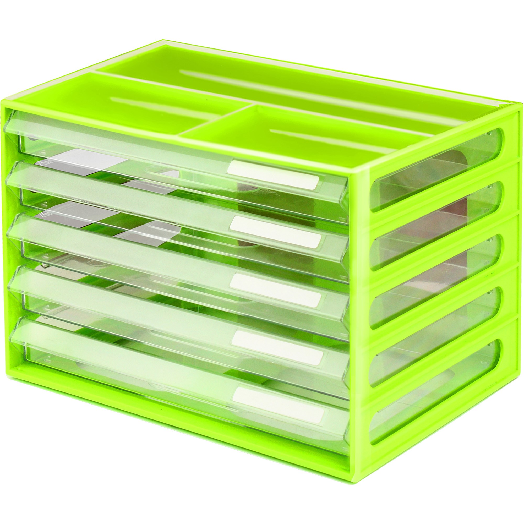 Italplast A4 Document Cabinet 5 Drawer Lime