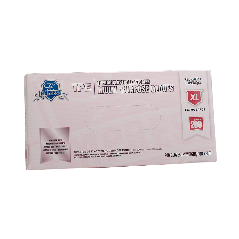 Empress Thermoplastic Elastomer Glove X-Large Clear (TPE)-MQ 10 / 200 cs