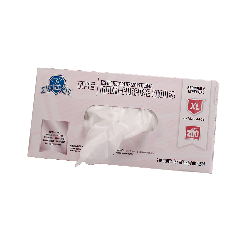 Empress Thermoplastic Elastomer Glove X-Large Clear (TPE)-MQ 10 / 200 cs