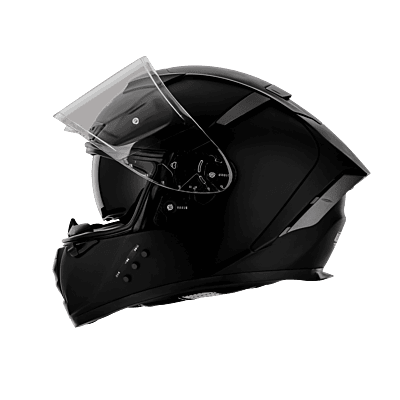 STEELBIRD SBH-32 ISS BT DOT GLOSSY BLACK C/V 580 MM