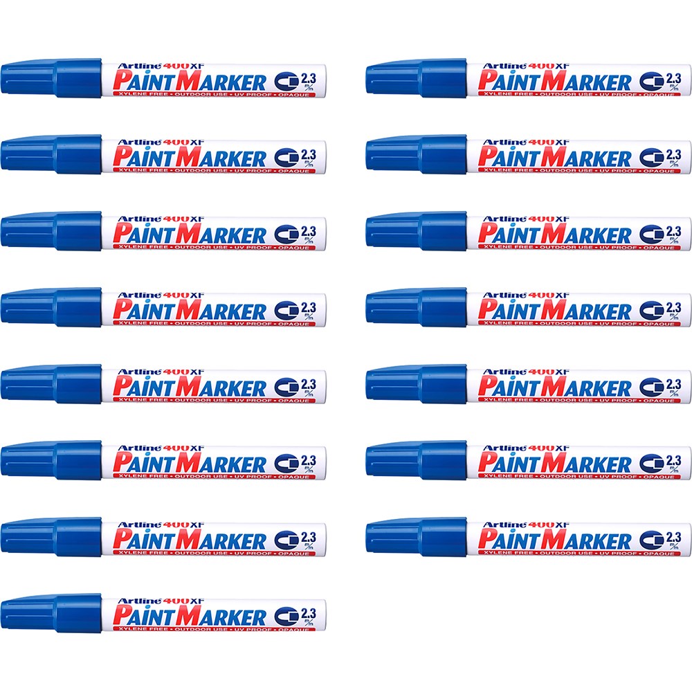Artline 400XF Paint Marker Medium Bullet 2.3mm Blue Pack  Of 15