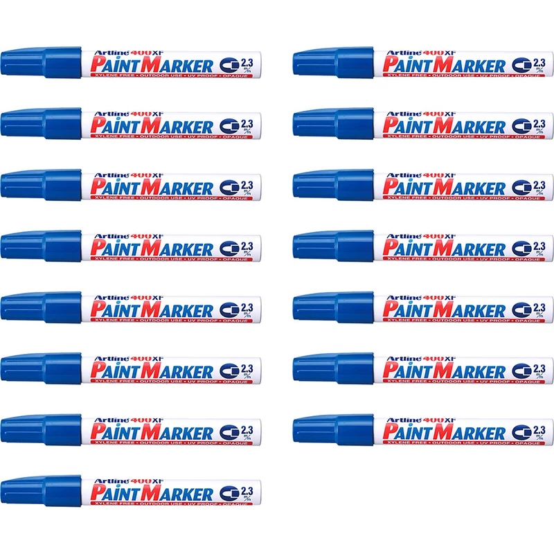 Artline 400XF Paint Marker Medium Bullet 2.3mm Blue Pack Of 15