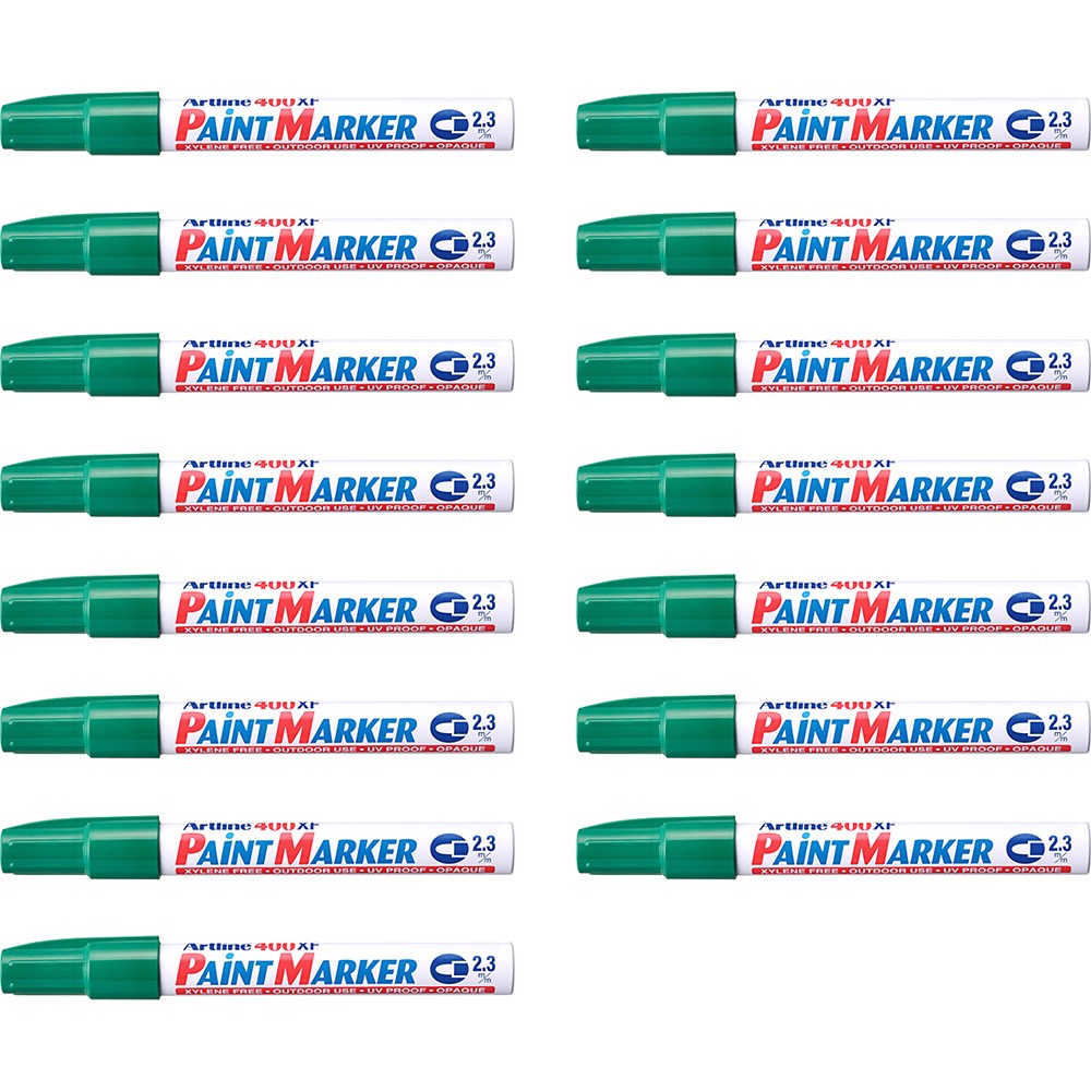 Artline 400XF Paint Marker Medium Bullet 2.3mm Green Pack  Of 15