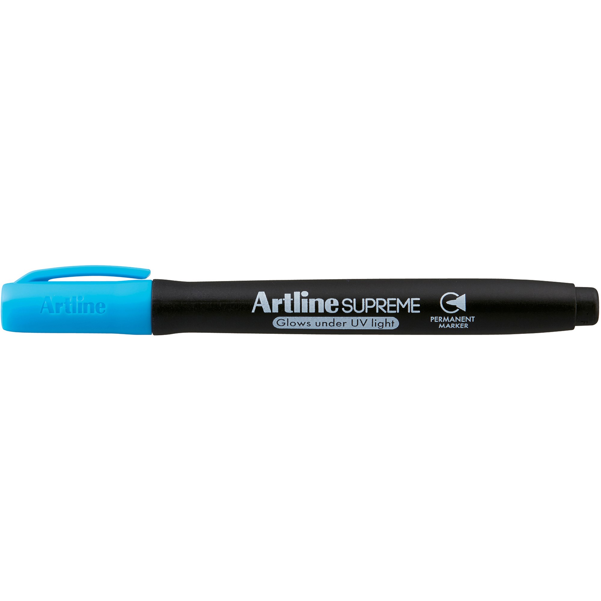 Artline Supreme Glow Permanent Markers Bullet 1mm Blue Pack  Of 12