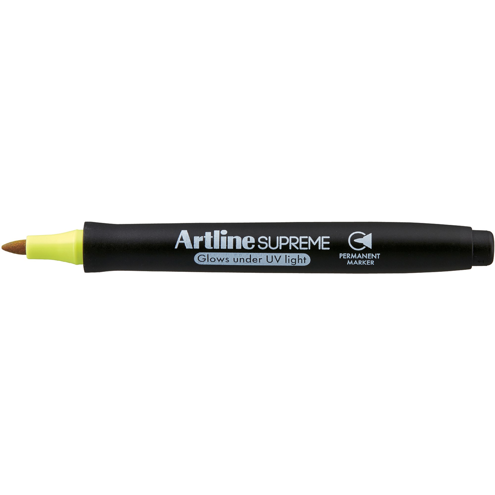 Artline Supreme Glow Permanent Markers Bullet 1mm Yellow Pack  Of 12