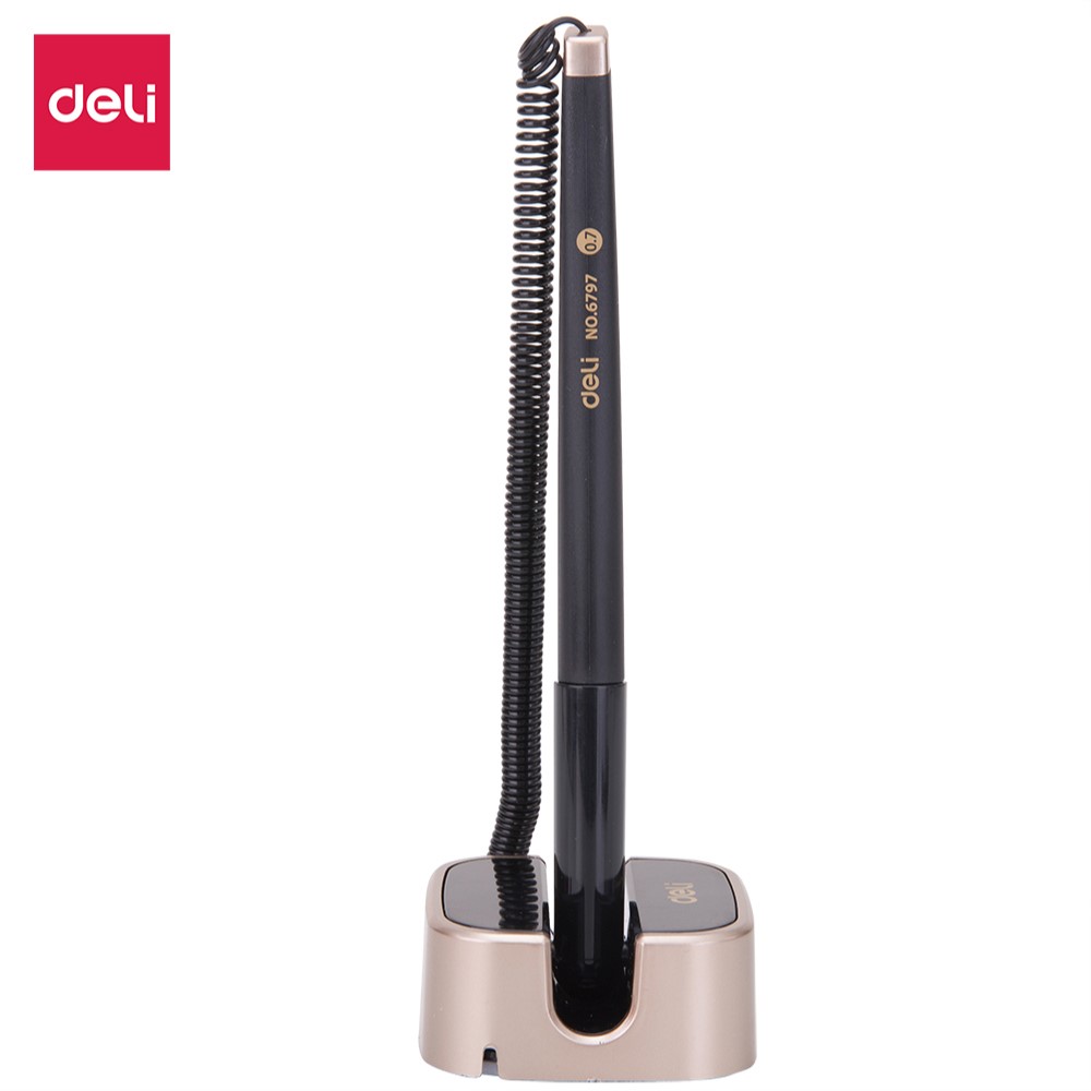 DELI 6797-BL DESK GEL PEN STAND 0.7MM BLUE