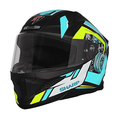 STEELBIRD SBH-25 SHARP SPIKY GLOSSY BLACK/JAZZ BLUE C/V 580 MM