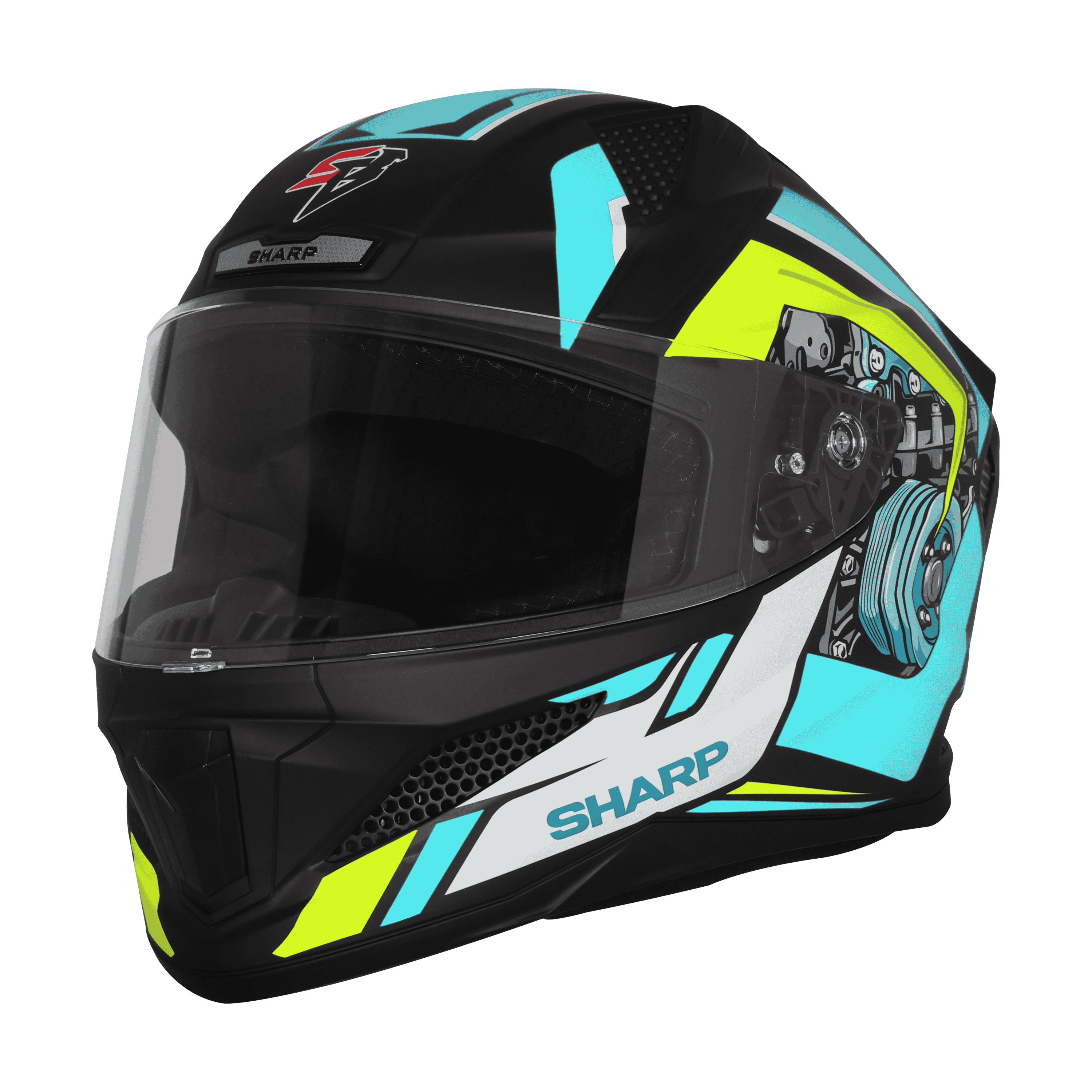 STEELBIRD SBH-25 SHARP SPIKY MATT BLACK/BLUE C/V 600 MM