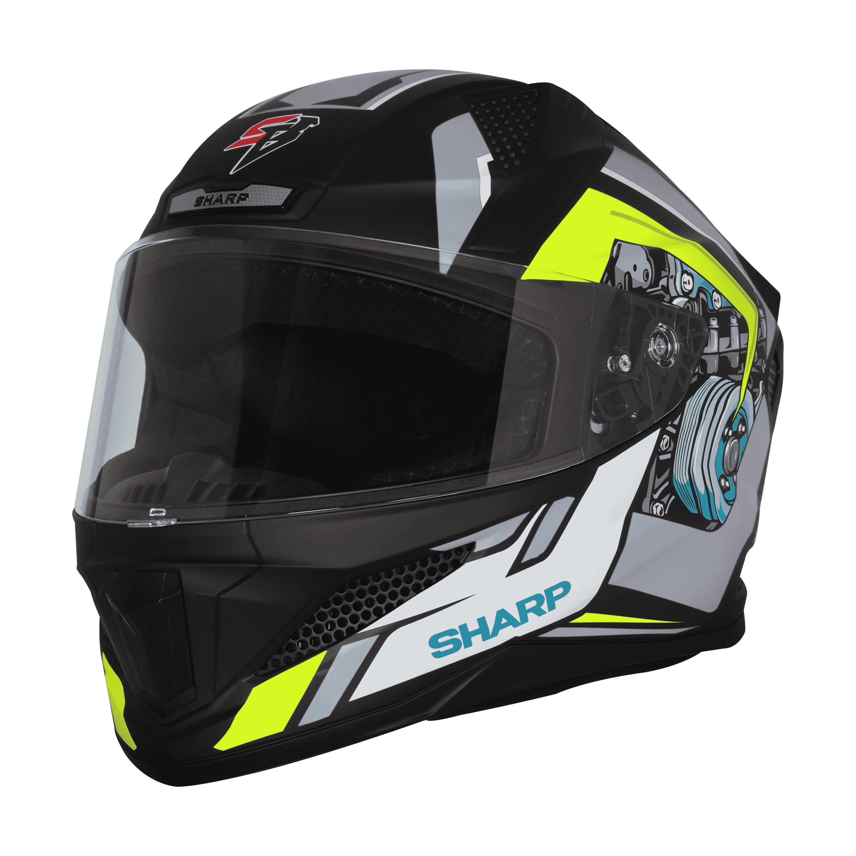 STEELBIRD SBH-25 SHARP SPIKY MATT BLACK/GREY C/V 580 MM