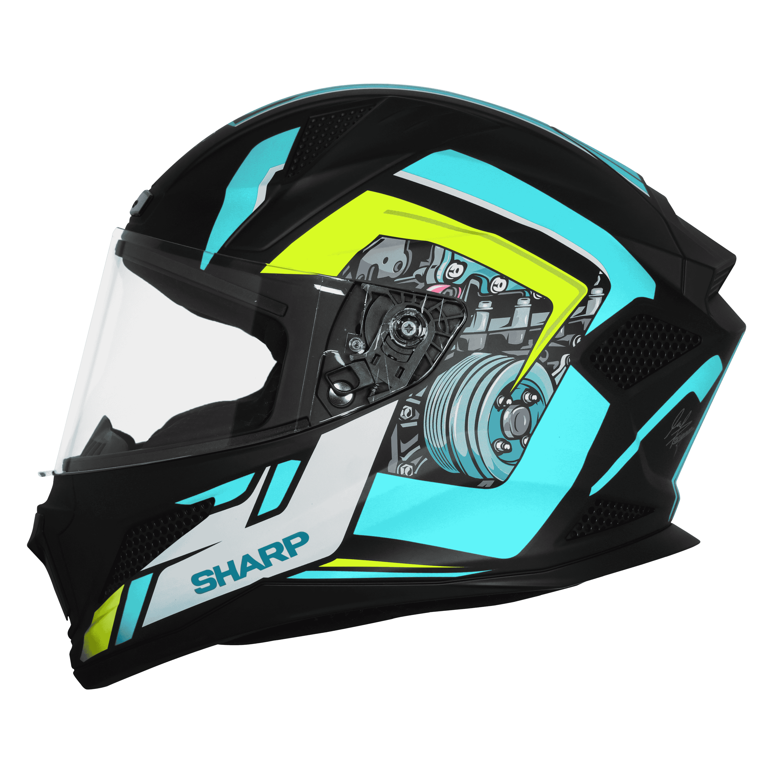 STEELBIRD SBH-25 ISS SHARP SPIKY MATT BLACK/JAZZ BLUE C/V 600 MM