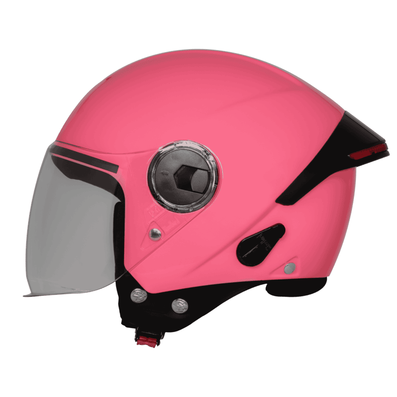 STEELBIRD SBH-64 ZIP RF DASHING PINK C/V 580 MM WITH EXTRA FREE SMOKE VISOR