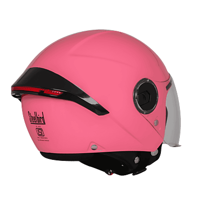 STEELBIRD SBH-64 ZIP RF DASHING PINK C/V 580 MM WITH EXTRA FREE SMOKE VISOR
