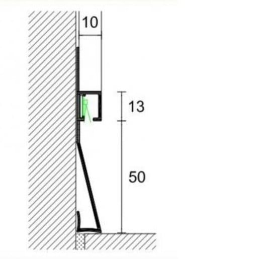Plinta PROFILPAS, 78590 SKL/2/10 COLOUR-COATED ALUMINIUM SOLID WHITE 2.8 ml