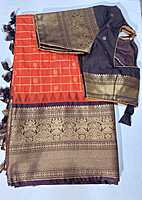 J369: Ready To Ship Beautiful Semi Gadwal Saree With Stitched Blouse J369: Ready To Ship Beautiful Semi Gadwal Saree With Stitched Blouse