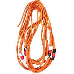 Red and Black beads with Orange colour thread for wrist wearing