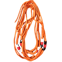 Red and Black beads with Orange colour thread for wrist wearing