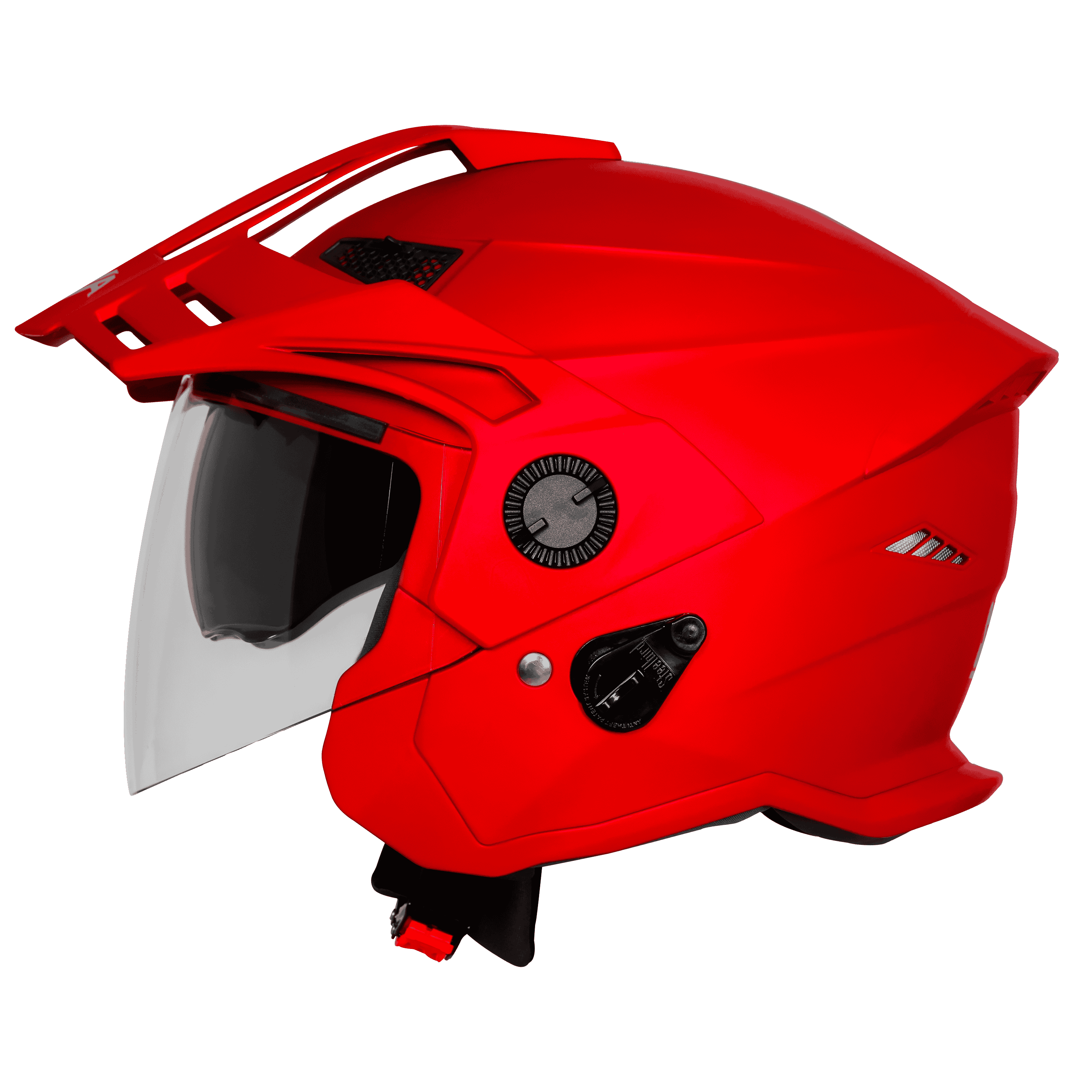 STEELBIRD SBH-23 ISS AVA GLOSSY CHERRY RED WITH PEAK C/V (L)