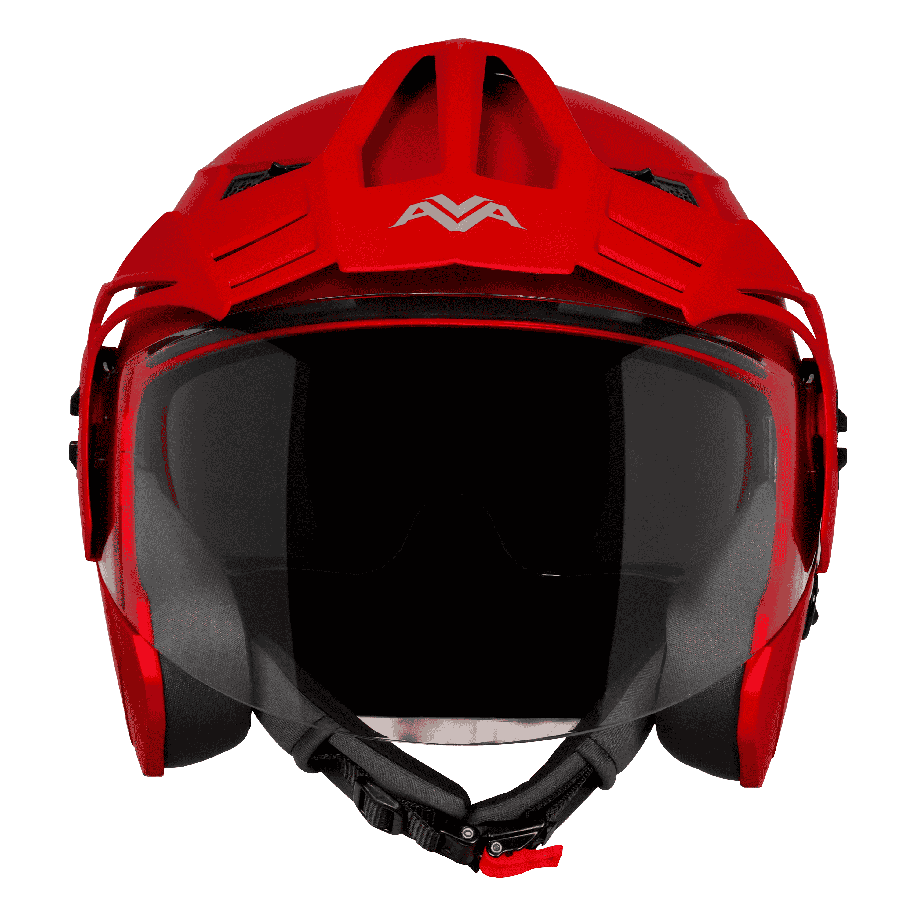 STEELBIRD SBH-23 ISS AVA GLOSSY CHERRY RED WITH PEAK C/V (L)