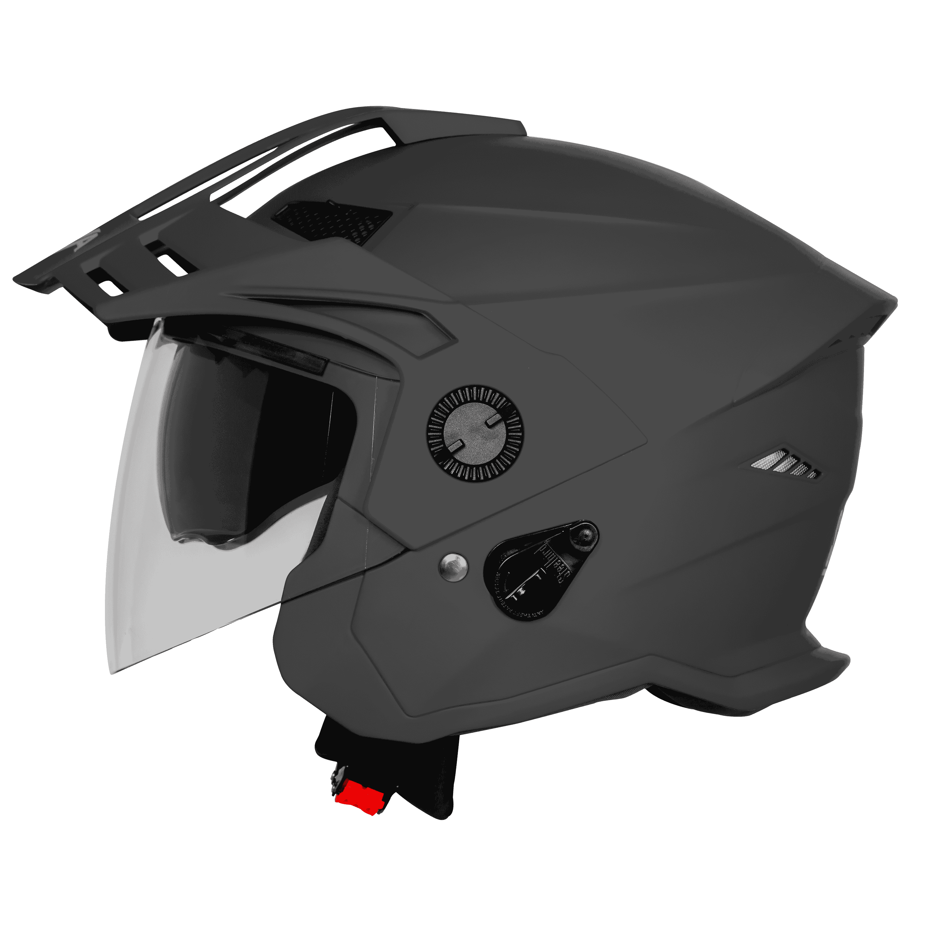 STEELBIRD SBH-23 ISS AVA GLOSSY HONDA GREY WITH PEAK C/V (L)