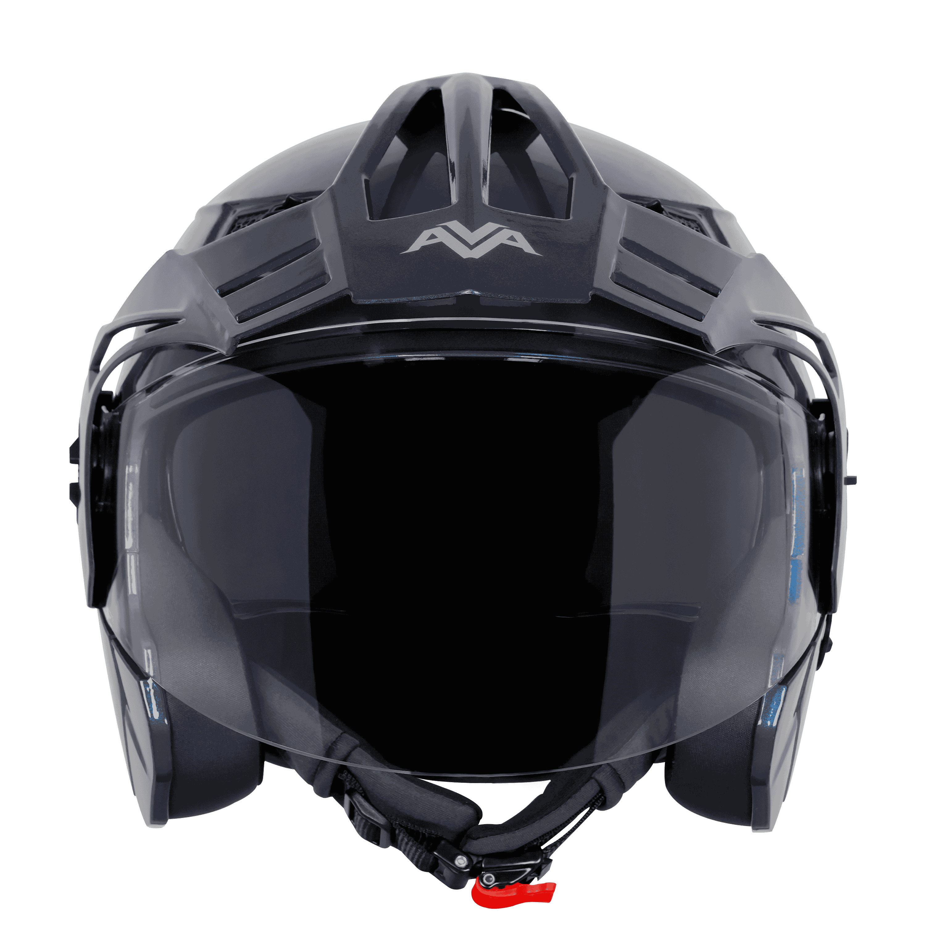 STEELBIRD SBH-23 ISS AVA GLOSSY HONDA BLUE WITH PEAK C/V (M)