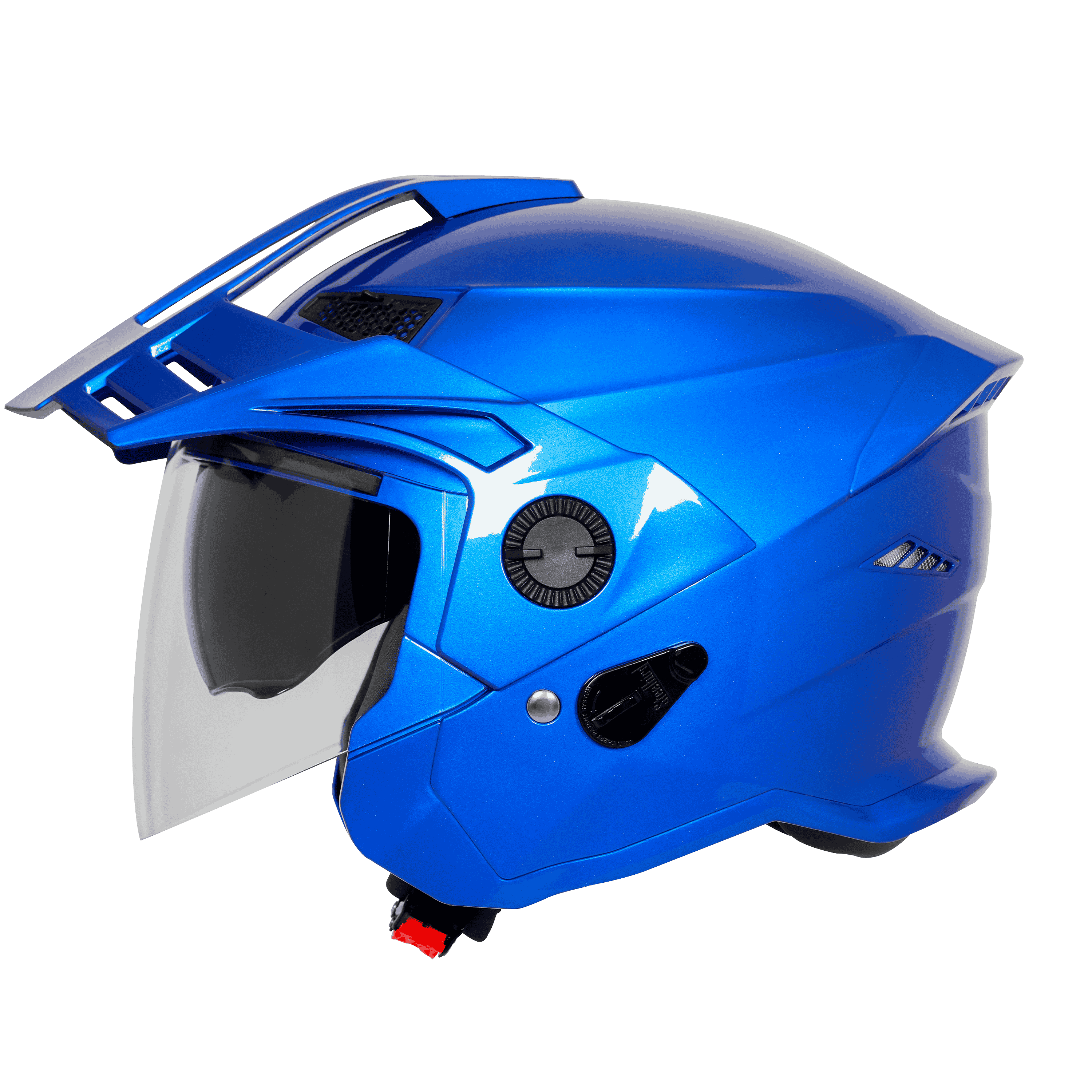 STEELBIRD SBH-23 ISS AVA GLOSSY YAMAHA BLUE WITH PEAK C/V (L) STEELBIRD SBH-23 ISS AVA GLOSSY YAMAHA BLUE WITH PEAK C/V (L)