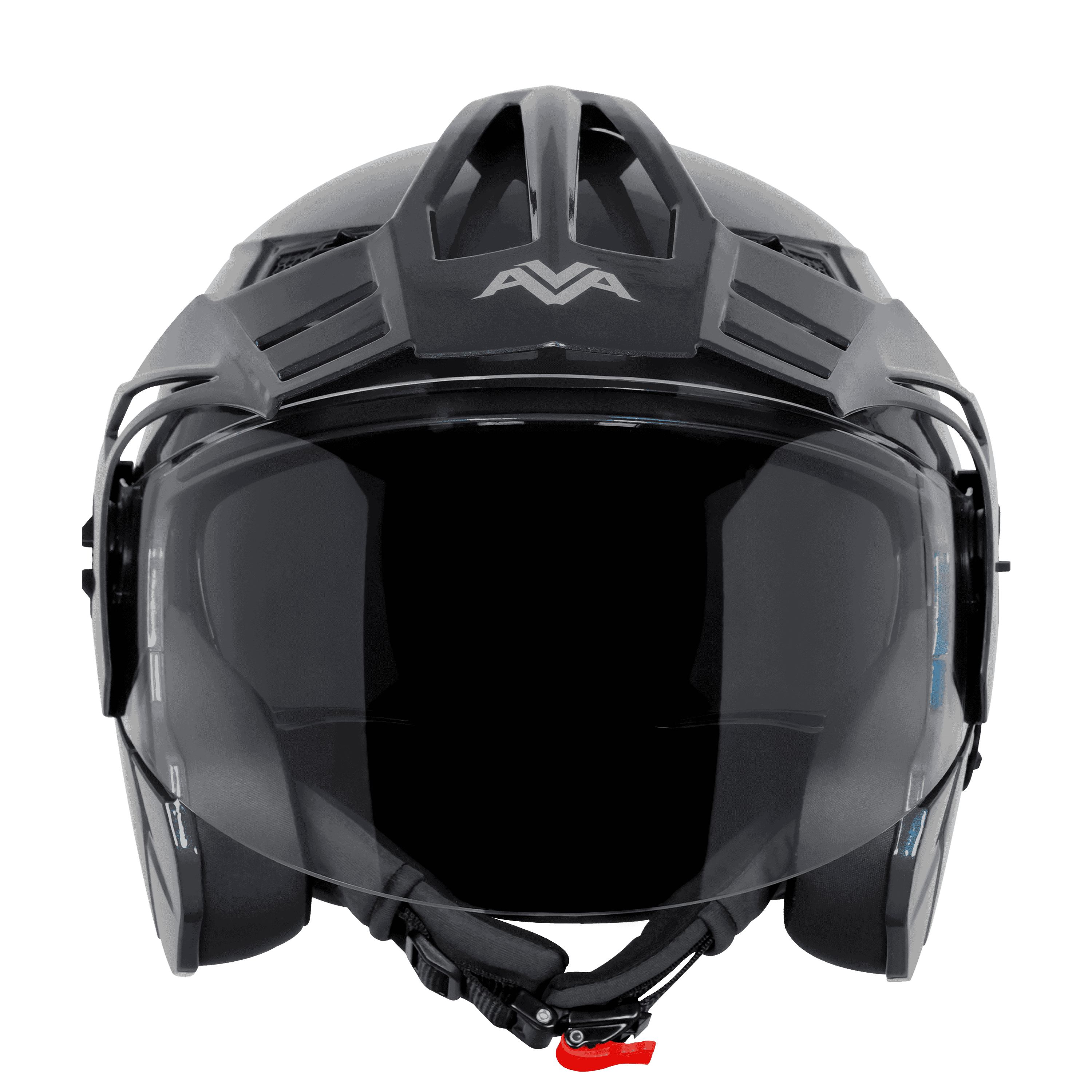 STEELBIRD SBH-23 ISS AVA GLOSSY INDIGO BLUE WITH PEAK C/V (L)