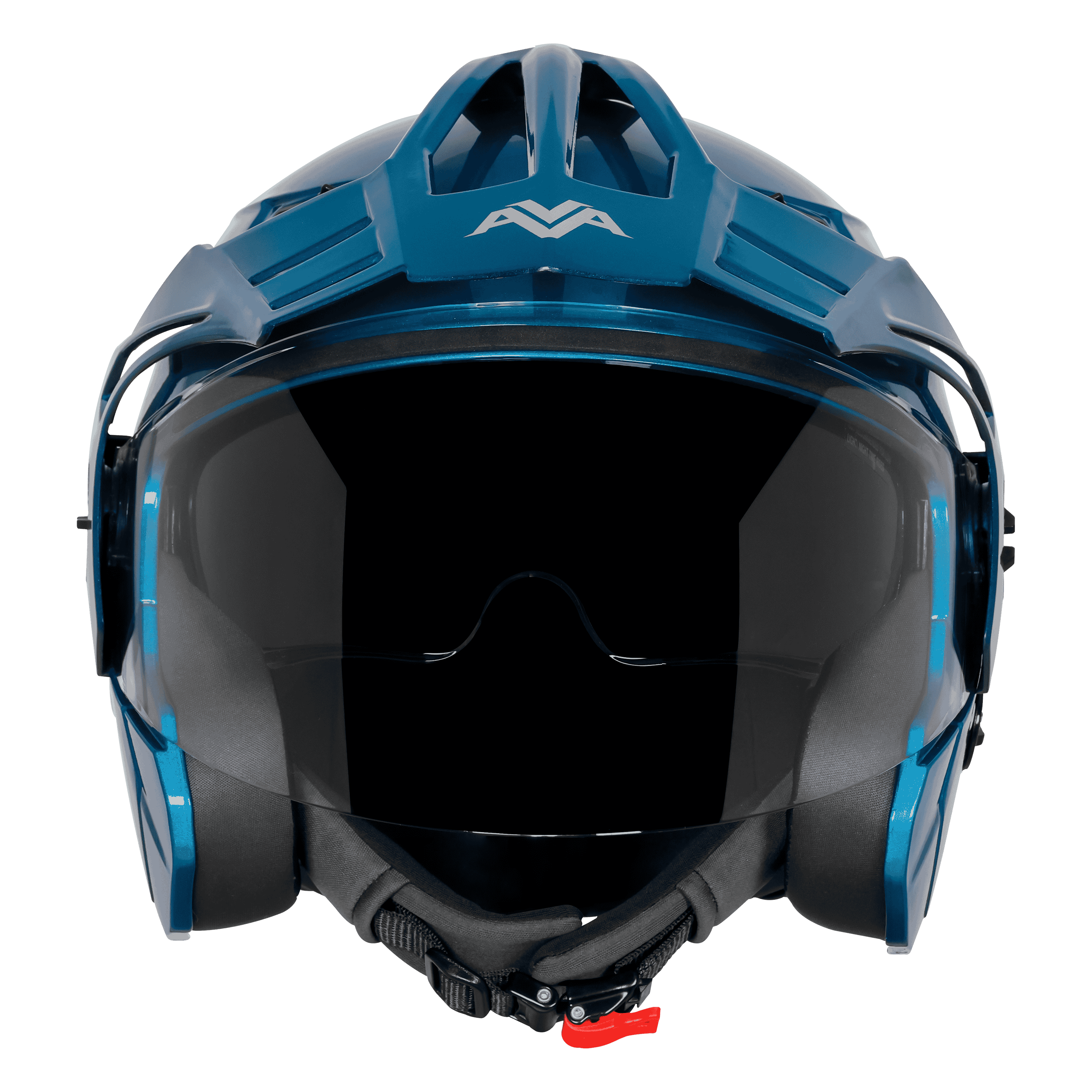 STEELBIRD SBH-23 ISS AVA GLOSSY CYAN GREEN WITH PEAK C/V (L)