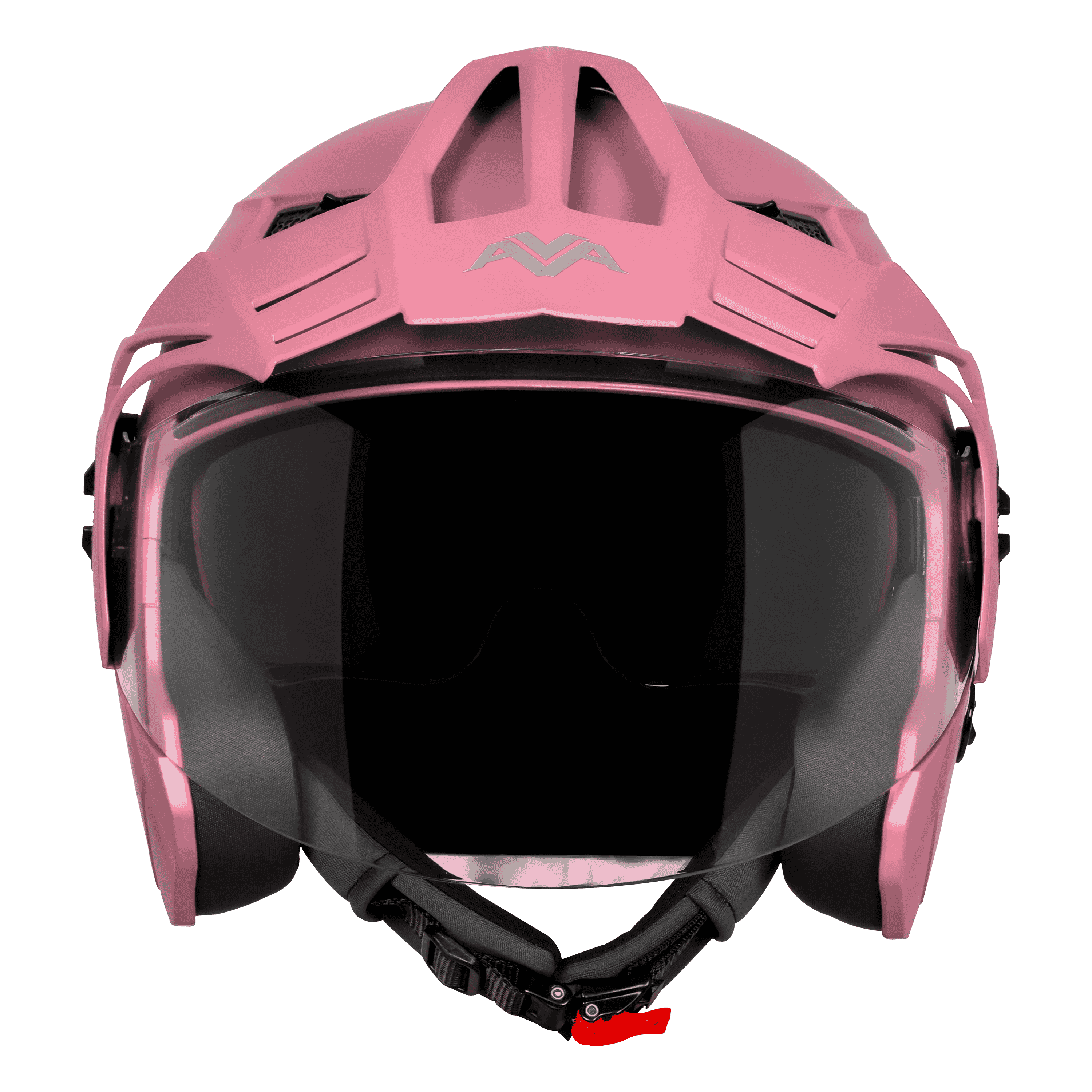 STEELBIRD SBH-23 ISS AVA GLOSSY BABY PINK WITH PEAK C/V (M)